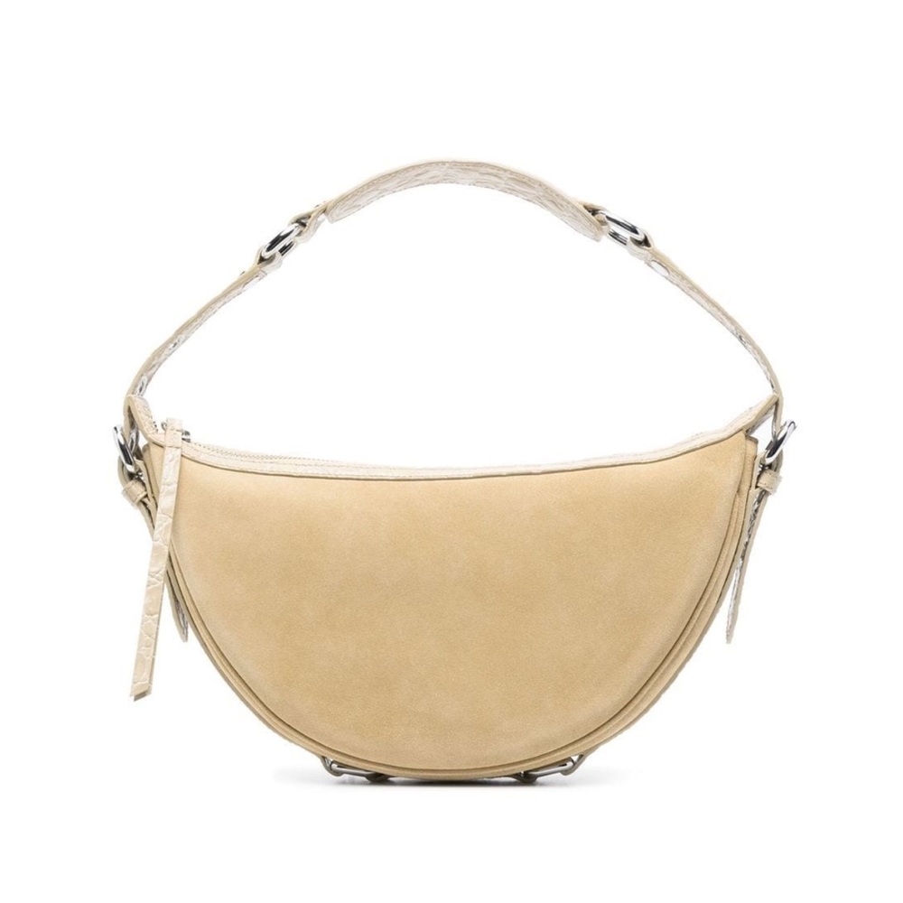 BY FAR Gib Suede Shoulder Bag